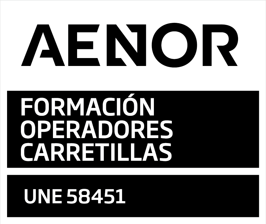 Sello AENOR formación operadores carretillas UNE58451